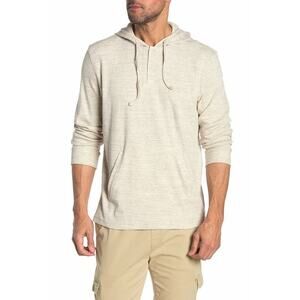 Onia Henley Hoodie Tan Brown Julian Long Sleeve Men's Small Medium XL